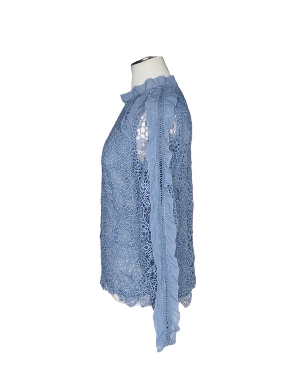 INA Lace Crochet Ruffle Blouse - Picture 9 of 9
